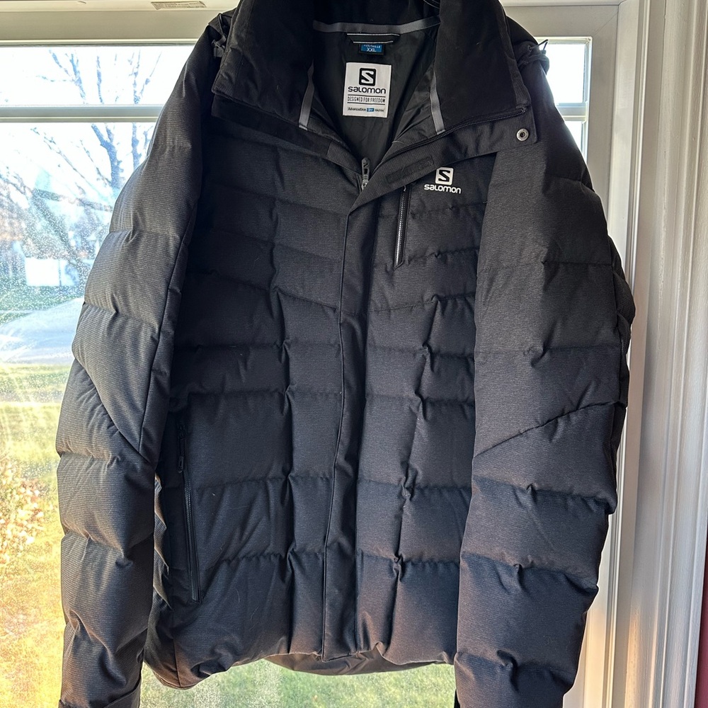 Salomon Men's Black Puffer Jacket XXL